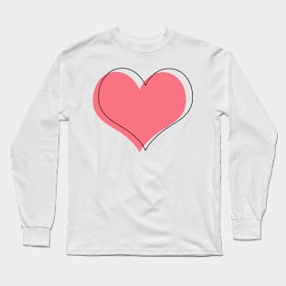 Cute Heart Long Sleeve T-Shirt